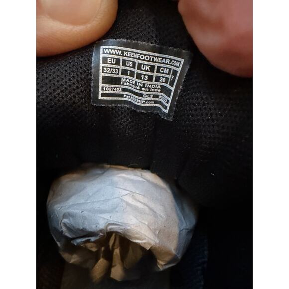 Keen Targhee Mid Waterproof Hiking Shoes Black Green Kids Size 1 NIB NEW $80 - Picture 5 of 16